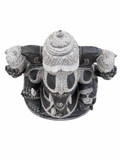 Hand-carved 2.5 ft Ganesha statue in natural stone, product view 3 highlighting the sculpture and carved details.