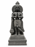 Hand-carved 2.5 ft Hanuman statue in natural stone, product view 1 highlighting the sculpture and carved details.