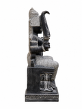 Hand-carved 2.5 ft Munishvaran statue in natural stone, product view 3 highlighting the sculpture and carved details.