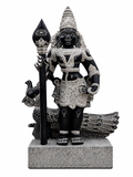Hand-carved 2 ft Bala Murugan statue in natural stone, product view 1 highlighting the sculpture and carved details.