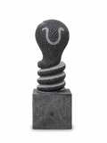 Hand-carved 2 ft Naga statue in natural stone, product view 4 highlighting the sculpture and carved details.