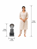 Hand-carved 2 ft Naga statue in natural stone, product view 6 highlighting the sculpture and carved details.