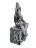 Hand-carved 2 ft Valli Ammai Devi statue in natural stone, product view 3 highlighting the sculpture and carved details.