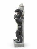Hand-carved 3 ft Dasharathi Rama statue in natural stone, product view 3 highlighting the sculpture and carved details.