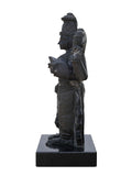 Hand-carved 3 ft Thuvara Sakthi right-side statue in natural stone, product view 4 highlighting the sculpture and carved details.