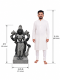 Hand-carved 4 ft Sri Devi statue in natural Charnockite stone, product view 6 highlighting the goddess form and carved details.