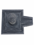 Hand-carved Shiva Lingam statue in natural stone, product view 4 highlighting the sacred form and carved details.